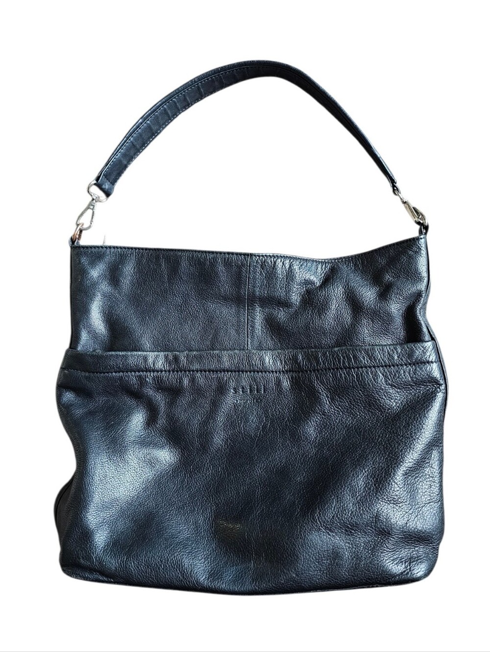 Still Nordic Classic Black Genuine Leather Shoulder Hobo Bag